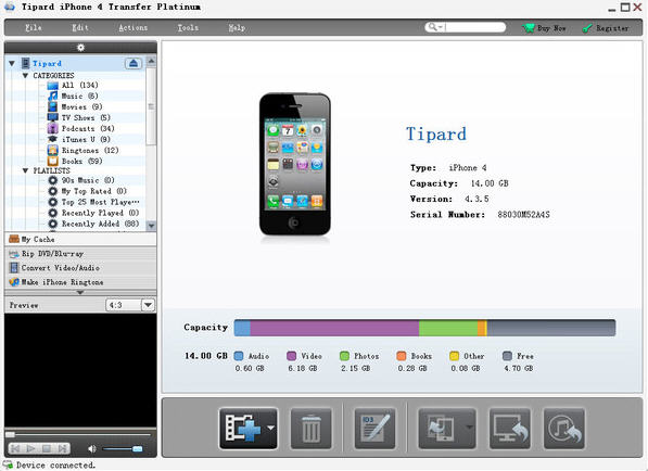 iPhoneݔ(Tipard iPhone 4 Transfer) v5.1.16׽ƽ
