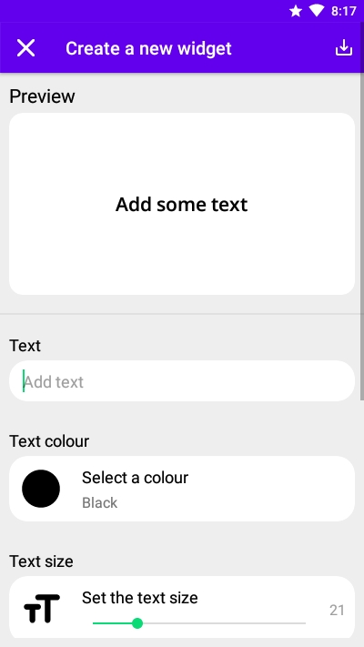 Any Text Widget(׿С) v1.1 ׿