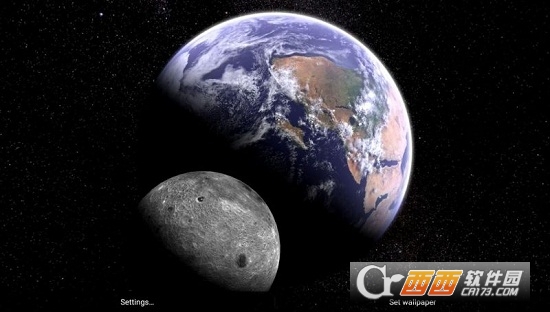 Earth & Moon in HD Gyro 3Dֻ