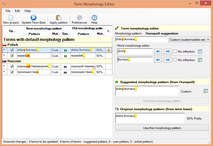 TransTools Term Morphology Editor v1.0.11.0M