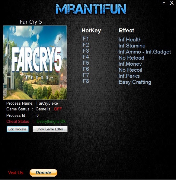 Far Cry 5 Trainer +9 MrAntiFun V1.011M(fi)Gɫ