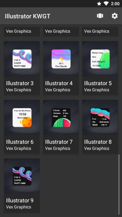 Illustrator widgets(KWGT)