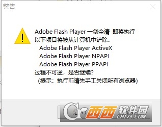 一键清除所有Flash组件