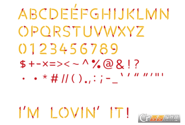 lw(McDonalds Fries Font) v1.0