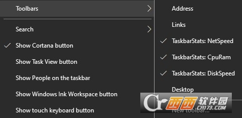 Taskbar stats