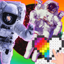 Astronaut Space Pixel Art-Coloring By Number(T̫ˇg)