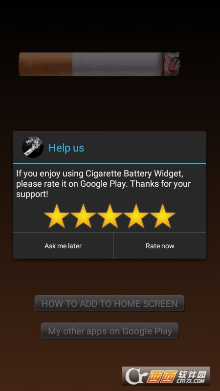 㟟ģMCigarette Smoking : Home Screen Battery Indicator