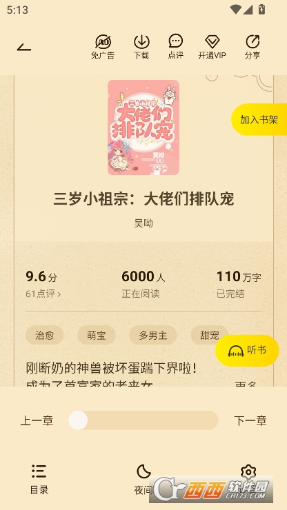 豌豆小说app最新2025版安卓下载 v1.1.0免费版