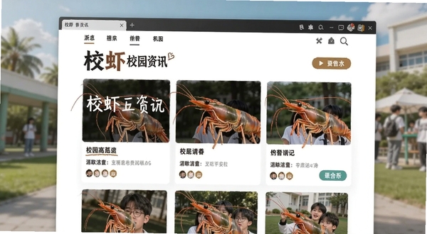 校虾校园资讯页面预览图