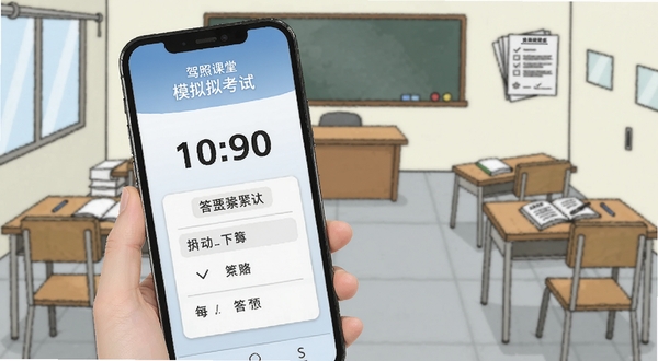 ���տ��� ģ�⿼�Խ��棬�ֻ���Ļ��ʾ����ʱ����⿨������Ϊ����������ʲ廭�������������Ծ�Ԫ�أ����дʵ���