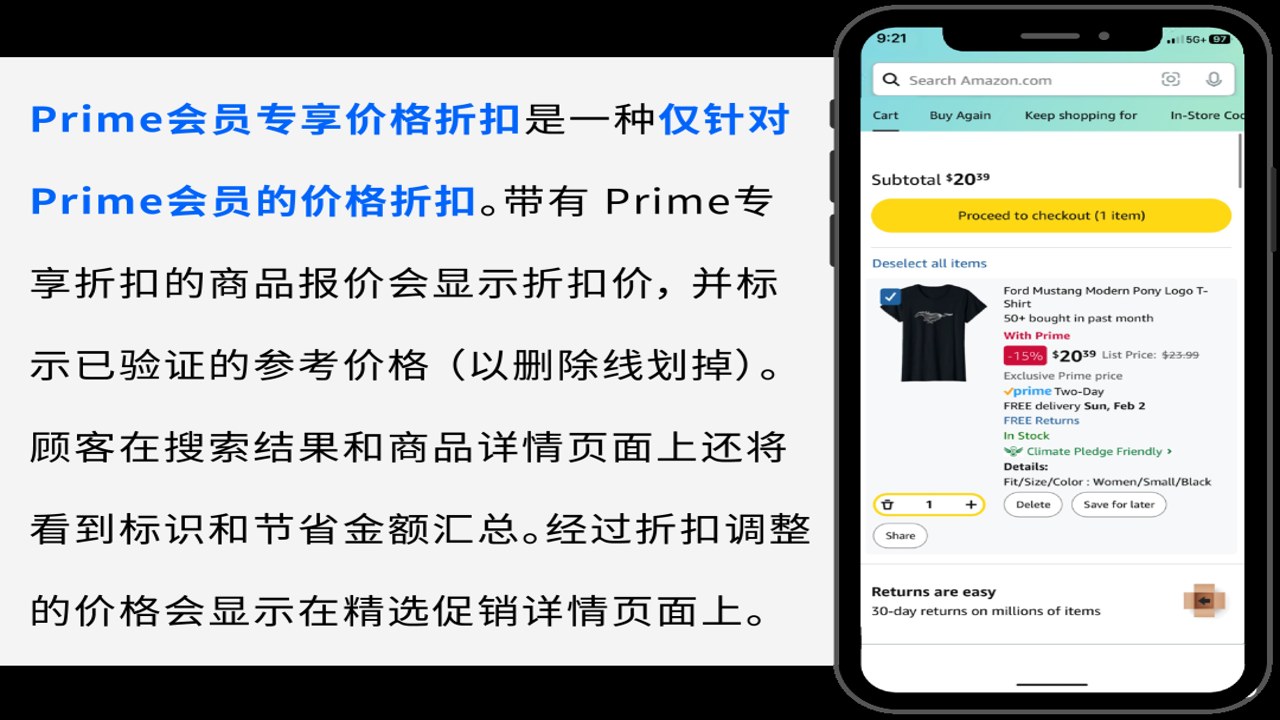 亚马逊购物(Amazon Shopping)优惠券领取界面与Prime会员权益对比
