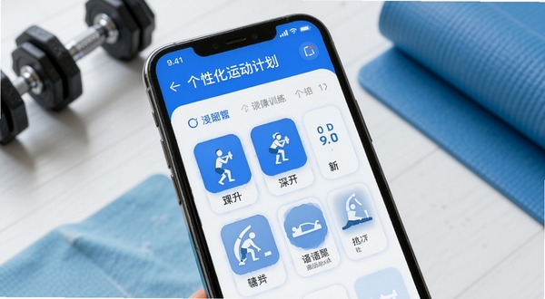 AI�˶��������������и��Ի��˶��ƻ�ҳ�棬�ֻ���Ļ��ʾÿ��ѵ���ճ̱��������ܲ�����ס������ͼ�꣬������ɫΪ������䣬������������٤��Ԫ�أ�������ֿƼ��������