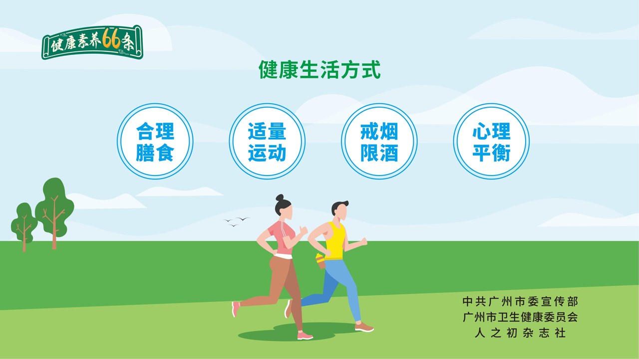 步步有益养生法整体演示图,展示日常生活中的健康状态
