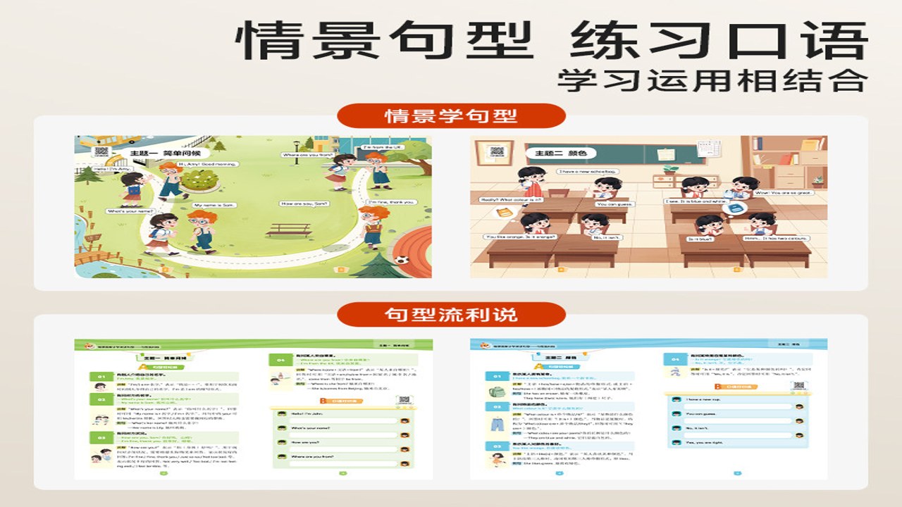 五年级英语上册常用句型对话场景模拟图