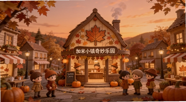 ����С��������԰�＾����汾��ͼ������չʾС�򱻷�Ҷ���Ϲ�װ�ε�׺���������½��ķ�Ҷ���ȹݽ������������＾��װ�ڽֵ����߶��������ǻƻ�ůɫ��գ������Χ��ܰ����������Booguģ������