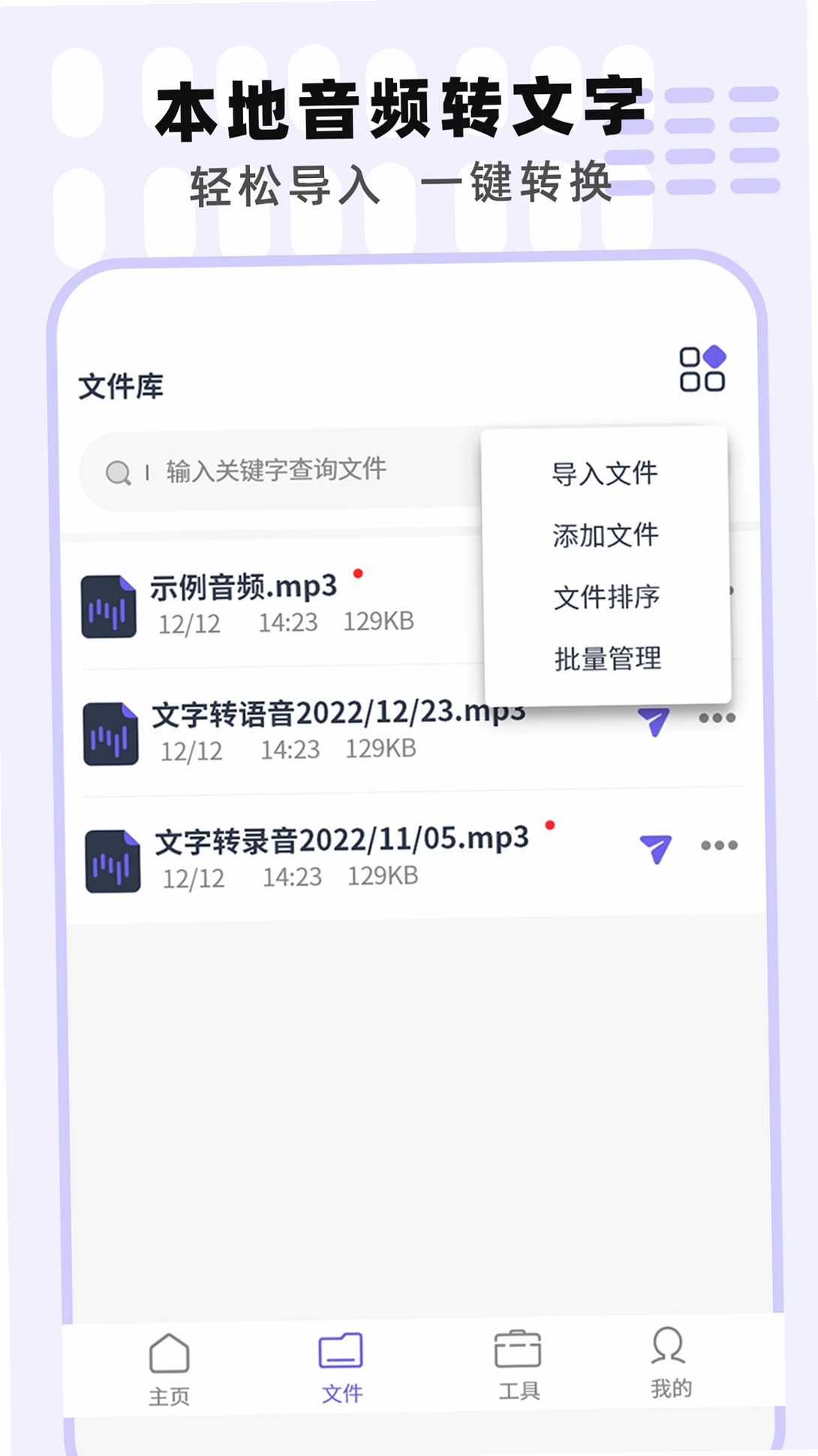 专业手机录音机运行截图