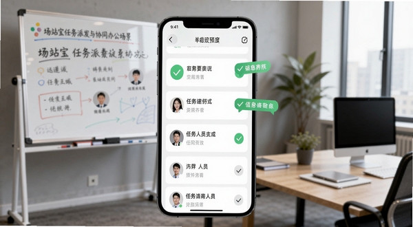 ��վ�������ɷ���Эͬ�칫����ͼ����������Ϊ�ֻ���Ļ��ʾ�����б�����Աͷ�񣬱���Ϊ�칫�Ұװ���칫������Ļ���жԹ���ɱ������Ϣ���ݣ���������࣬����Booguģ�����ɡ�