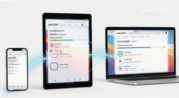 goFLUENT���豸ͬ��ѧϰ����������������ֻ����м���ƽ�塢�Ҳ��ǱʼǱ����ԣ�������Ļ��ʾ��ͬ��ѧϰ����ҳ�棬�豸֮���õ���ɫ�������ӣ�����Ϊ����ǳ��ɫ��ͻ���Ƽ�ͬ������