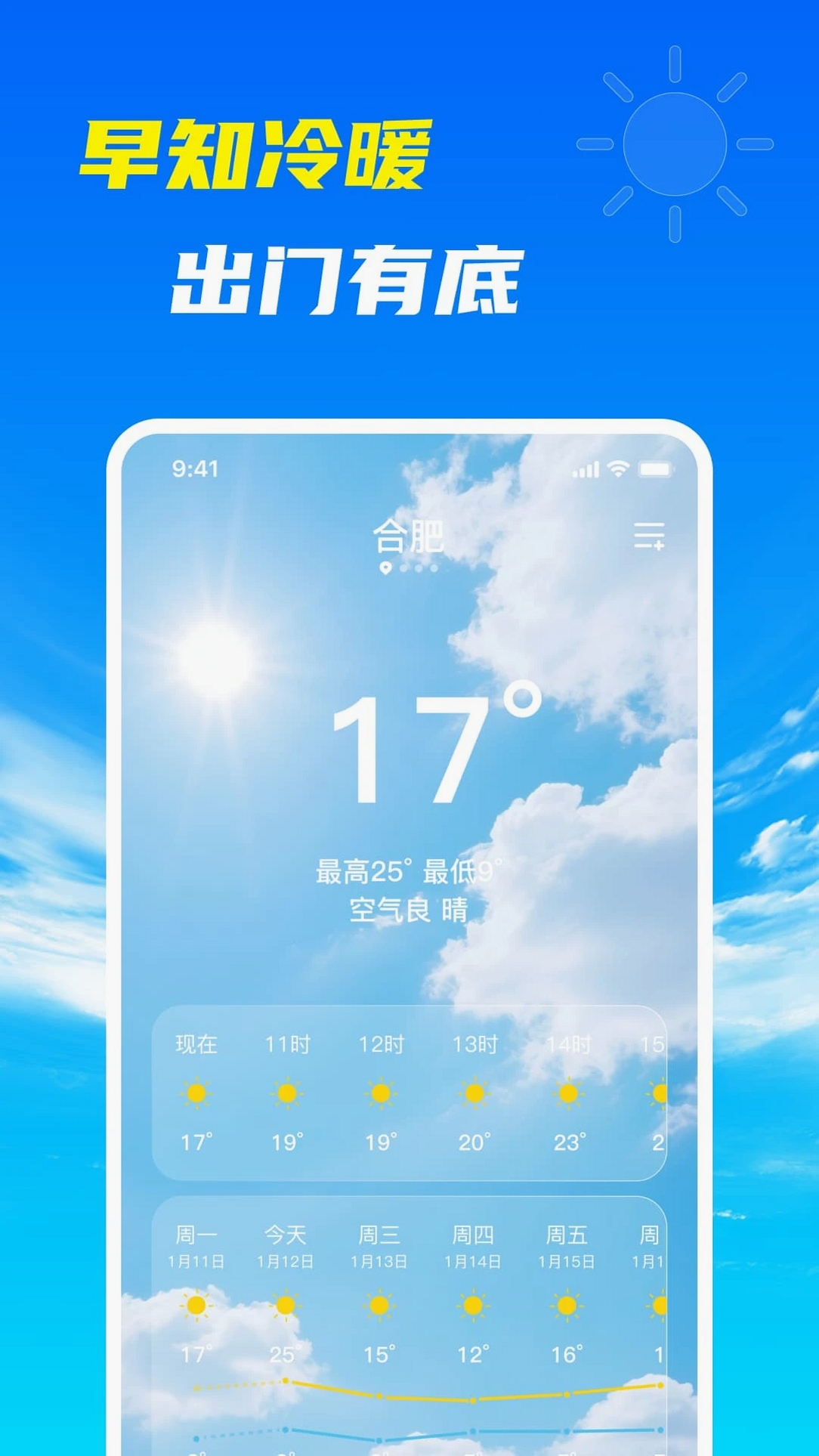 天气预报站运行截图