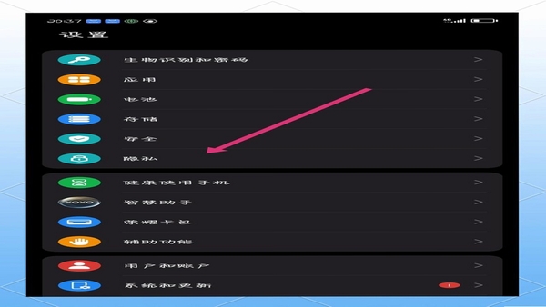 云朵派对 隐私设置界面