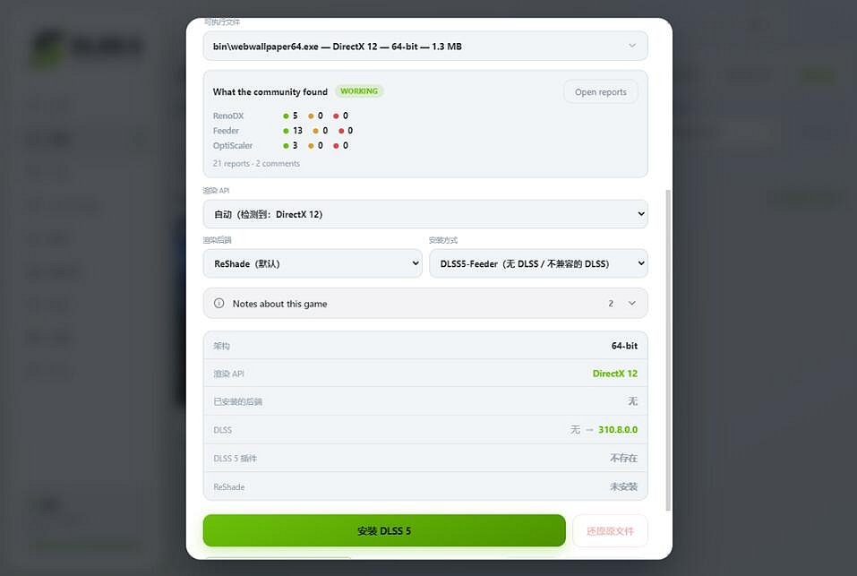 DLSS 5 Swapper最新中文版运行截图