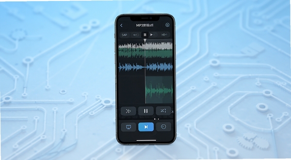 MP3������Ӧ��������ȫòչʾ���ֻ���Ļ���з��ã�����Ϊǳ��ɫ����Ƽ������棬��Ļ����ʾ��Ƶ���α༭�����빦�ܰ�ť������������ˬ���ʺ���������վ��ͼʹ��