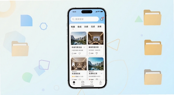 ����չʾ�г����������棬��������Ϊһ���ֻ���Ļ����Ļ�ڳ����г�Ӧ�õ���ҳ���֣��Ϸ�Ϊ������������ǩ���·�Ϊ��Դ��Ƭ�б�������Ϊǳɫ���䣬���ܵ�׺���ļ���ͼ�����ļ���ͼ�꣬��������ˬ�ִ�������Booguģ�����ɡ�