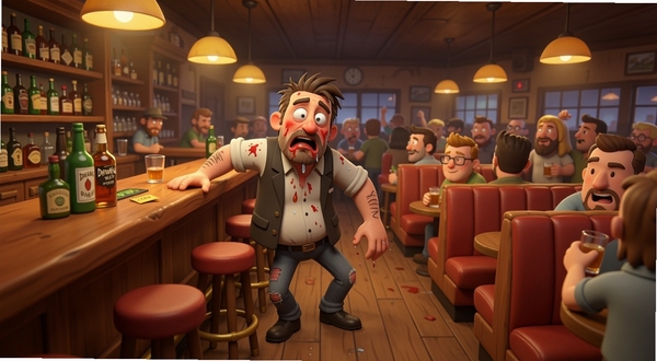 Drunkn Bar Fight ���ƾưɳ���ȫ����������ҡҡ�λε�������ɫ����Χ�а�̨����ƿ��������Χ����Ⱥ��ů��ɫ�ƹ⣬��ͨ3D��Ⱦ��񣬻������ͼ���������ƫ�󣬱���Ϊ���ֵľư��ھ�