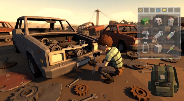 Scrapyard���ϳ���Դ�Ѽ����������Ƕ��ڷ��������Բ���������Χɢ����Ƭ�ͳ��֣����������͸����ʾ���ռ���Ʒ���Ͷ���λ��磬ůɫ����Ӱ������Booguģ������