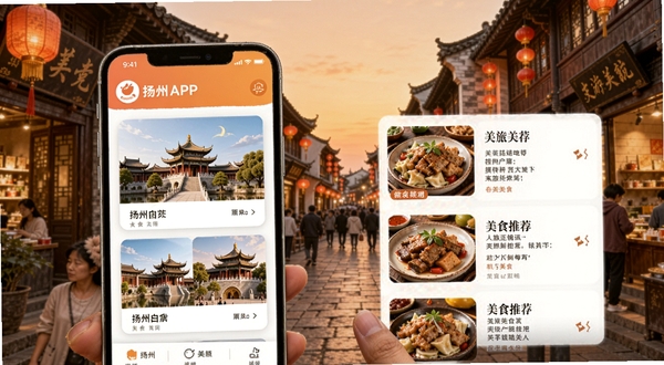 �ҵ�����APP������Ѷ������ͼ������չʾ�ֻ���Ļ�ϵ����ݾ��㿨Ƭ����ʳ�Ƽ��б������������ݶ��ؽֹ�ɫ����Ľ־���ůɫ��������������Ϣ
