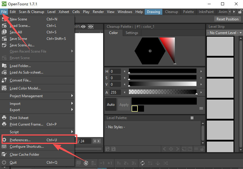 OpenToonz 1.7.1中文最新版运行截图