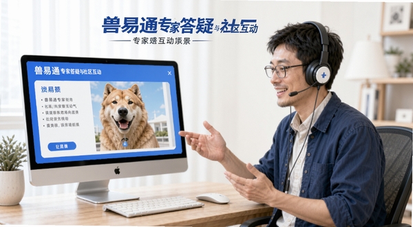 兽易通专家答疑与社区互动场景图