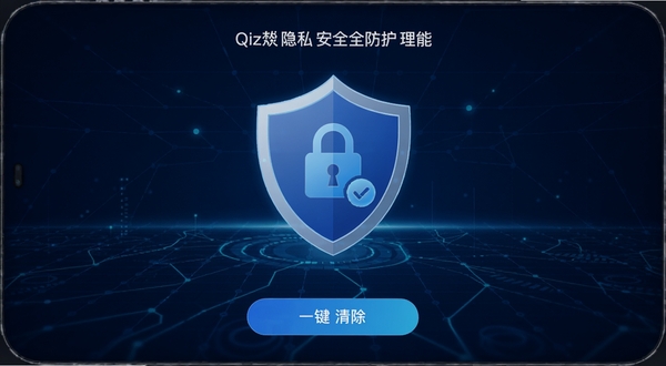 Qiz��˽��ȫ�������ܽ��棬��������Ϊ����ͼ���뱾�ش洢��ʶ������Ϊ����ɫ�Ƽ����񣬵ײ���ʾһ�������ť�����崫�ݰ�ȫ�ɿ���