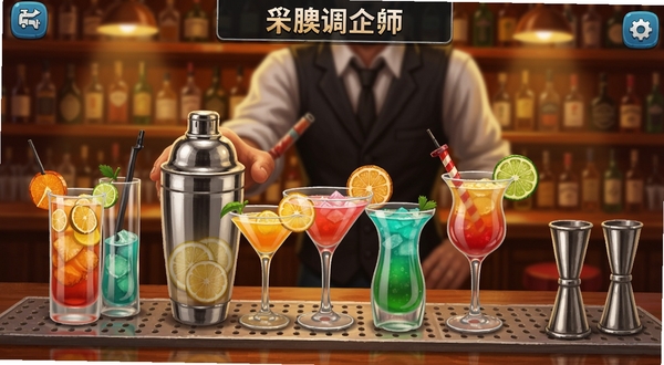 ���Ƶ���ʦ��Ϸ�ڵ��ƽ��棬��̨�ϰڷ���ɫ���ͷ׵ļ�β�ƣ�ѩ�˱��������������ɼ���������ůɫ���ľưɵƹ�