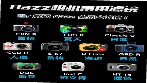 DazzChic 胶片滤镜界面截图