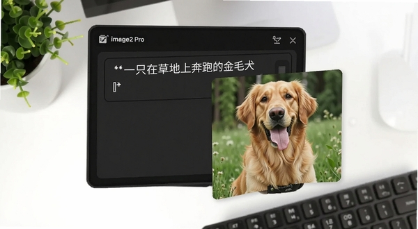 画面展示image2 Pro生图的文字输入框特写,框中写着