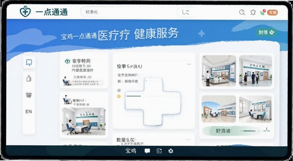 宝鸡一点通医疗健康服务界面