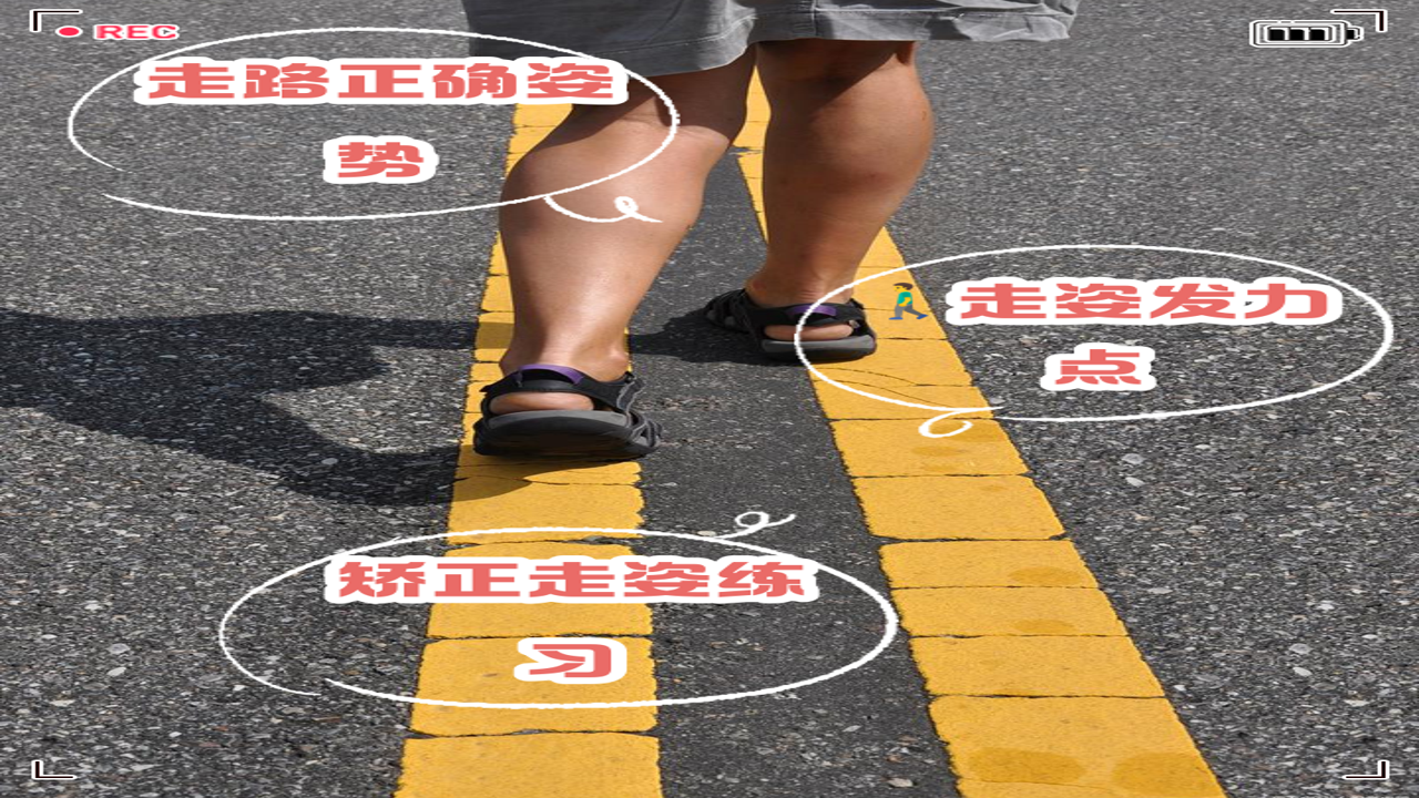 走路天天乐 正确走路姿势与膝盖保护示意图