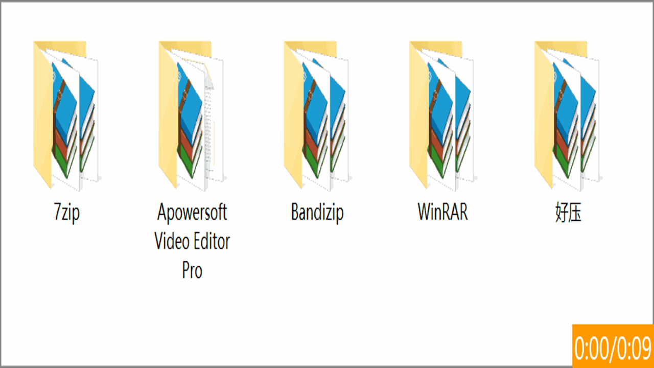 文档解压缩 软件对比 WinRAR 7zip 图标