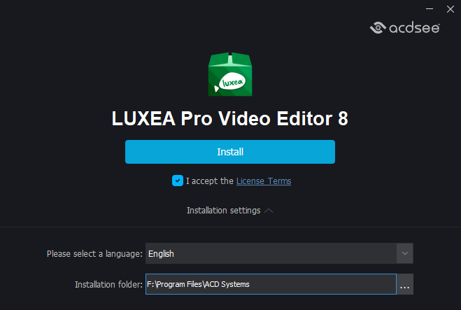 ACDSee Luxea Video Editor 8中文免费版运行截图