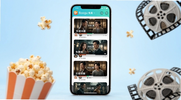 ���ȫ�����̾�App����չʾ���ֻ���Ļ���з��ã���Ļ����ʾ�̾粥���б��;缯���棬����Ϊ��͵�ǳ��ɫ���䣬��Χ��׺���׻��͵�Ӱ��ƬԪ�أ��������������죬�ʺ�Booguģ������