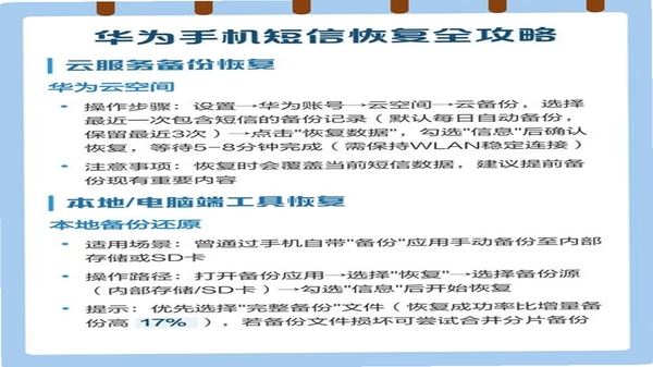 手机短信免费恢复 怎么用