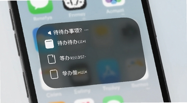 待办事项随时记桌面小组件效果图,手机主屏幕上显示待办清单小组件,包含三条待办事项,背景为简约壁纸,小组件边框圆润,文字清晰可读,突出便捷查看特性
