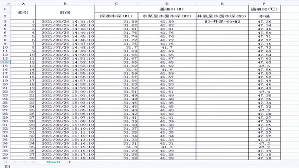 壹扫计测仪测量数据记录界面