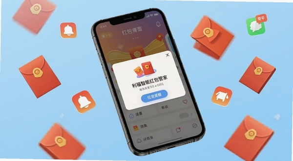 �������ܺ���ܼ�APP������չʾ����������Ϊ�ֻ���Ļ��ʾ������ѵ���������Ϊǳ��ɫ���䣬��Χ���ƺ����֪ͨͼ�꣬�����������죬�ʺϰ�׿Ӧ���̵�չʾ