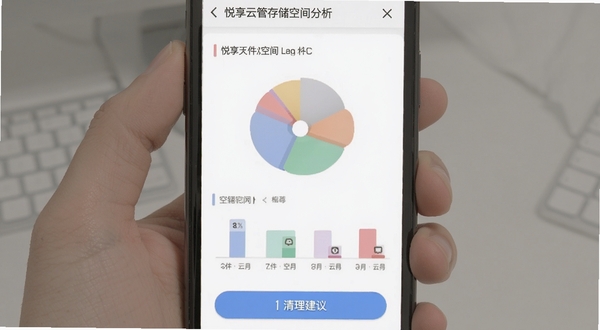 �����ƹܴ洢�ռ�������棬�ֻ���Ļ������ʾ��ɫ��״ͼ������ͼ��չʾ��ͬ�����ļ�ռ�ÿռ����������Ϊ��ɫ��Լ���ͼ��ɫ����ͣ�����ײ����������鰴ť������������ݿ��ӻ���ֱ��Ч��