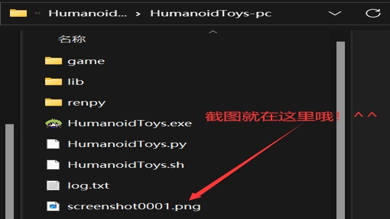 1比1人形食玩汉化版 文件目录结构 解压教程 文件夹展示