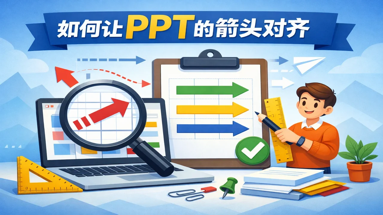 挪箭头 精准对齐 操作界面 示意图