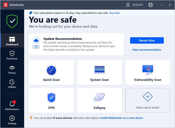 Bitdefender27电脑版(比特梵德)运行截图
