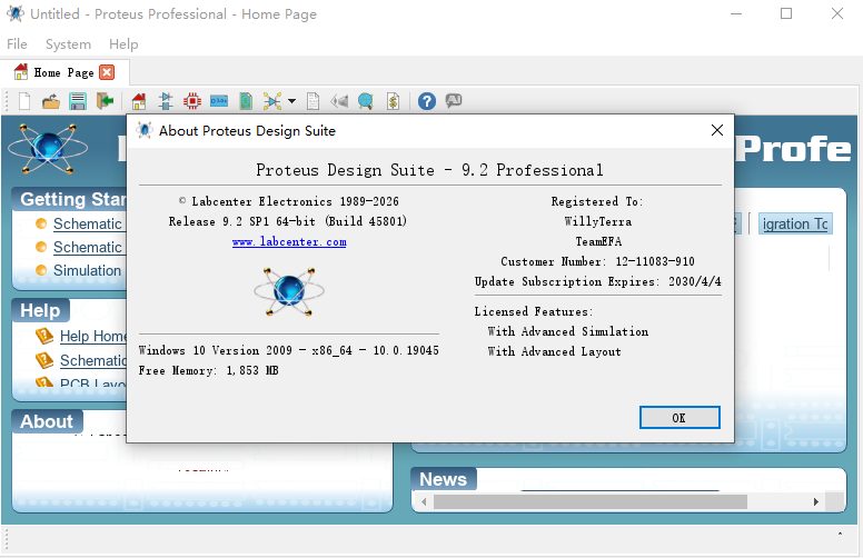 Proteus9.2 SP1中文免费版运行截图